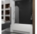 Шторка на ванну одноелементна Dakota 800х1400мм black matt, скло 6мм clear Koller Pool