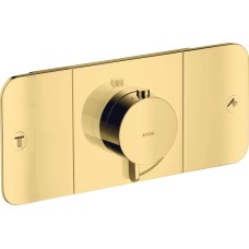 Термостат для двох споживачів Axor One, Polished Gold Optic 45712990