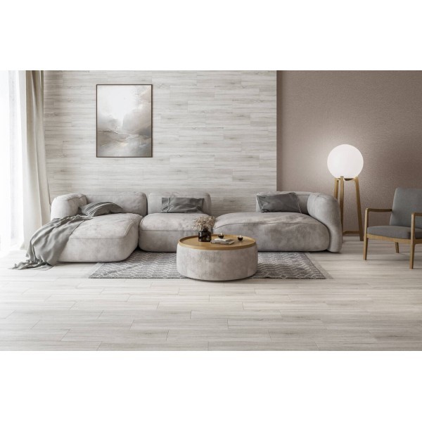 Плитка керамогранитная SAGP70 Scandic Wood Светло-серый 200x650x7 Golden Tile Golden Tile