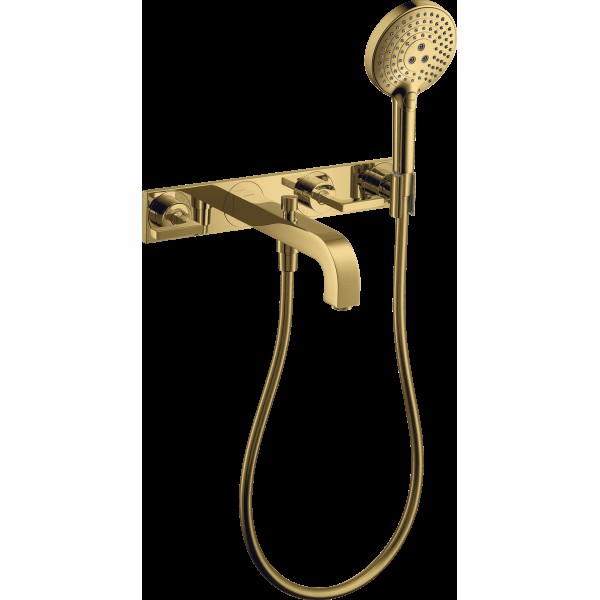 Змішувач Axor Citterio 222 Lever для ванни врізний зі стіни на 3 отвори, Polished Gold Optic 39442990