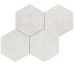 30x30 FDBE030011 Malla Hexa Limestone Blanco Roca Limestone з колекції Limestone Roca