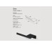 Тримач туалетного паперу "SLIM" L, RAL9005 (black mat)