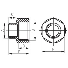 Редукція M 1/2"/ 1" зменшення різьби