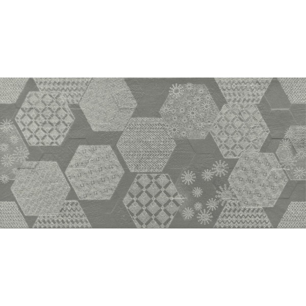 Декор (30x60) 0113762 Exag. Decoro Steel - Exagon з колекції Exagon Cisa