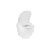 Унітаз підвісний безобідковий Kroner Harz WHI493736 RIMLESS з сидінням Slim Duroplast / Soft-close / Quick relase (KH493736WHIR) Kroner