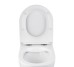 Унітаз підвісний безобідковий Kroner Harz WHI493736 RIMLESS з сидінням Slim Duroplast / Soft-close / Quick relase (KH493736WHIR) Kroner