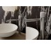 ROUND CUSTOM, Змішувач для умивальника 306 мм, chrome+сarrara marble (700034580 cm)