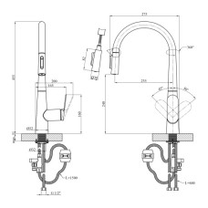 Змішувач для кухні Element 211569-5301 Змішувач для кухні Element 211569-5301