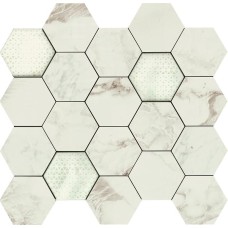 Мозаїка Hexagon Imperial Pearl Lev 34x36 Majestic Valentino з колекції Majestic Valentino