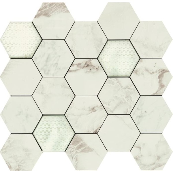 Мозаика Hexagon Imperial Pearl Lev 34x36 Majestic Piemme Valentino из коллекции Majestic Piemme Valentino.