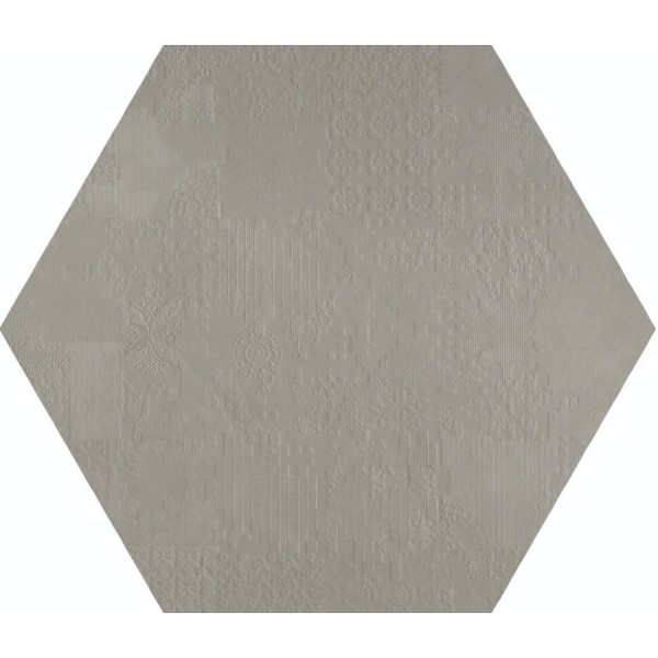 Плитка (60x60) Pudd72 Esagono Decor Grigio - Dechirer з колекції Dechirer Mutina