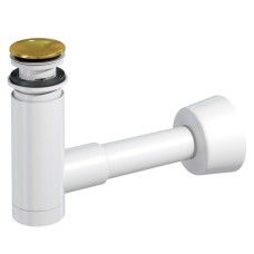 Cифон для умив. Easy Clean, телескоп., зливна трубка d40, клік-клак золото метал Prevex — сторінка 2