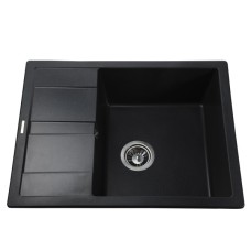Гранитная мойка ONE черный металлик 650х500мм-А0001 ONE Сантехника Globus Lux