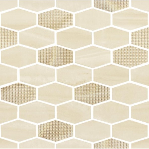 Бордюр Alabastro Losanga Mix Dec 25x25 Preciouswall Ascot з колекції Preciouswall Ascot