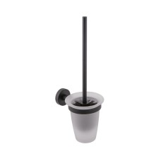 8129 BLACK Щітка для унітазу GLORIA, скло, чорна матова 8129 BLACK Щітка для унітазу GLORIA, скло, чорна матова