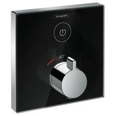 SHOWERSELECT термостат для одного споживача, скляний, см, чорний/хром, чорний/хром