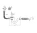 Сифон для ванны Agua BS02 1 1/2"х40/50 мм прямоточный, с переливом Agua