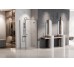 Душова кабіна прям.KALIBRA BLACK 100x80x195 скло clear ACTIVE SHIELD 6мм