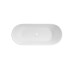 Ванна MOYA ретро 160х70 белая матовая, с белым сифоном клик-клак