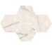 Плитка Calacata Gold Matt Essagono 25x21.6 Motif Marca Corona з колекції Motif Marca Corona