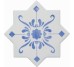 Декор Star Decoro Stencil Electric Blue 13.25x13.25 Becolors Cevica з колекції Becolors Cevica