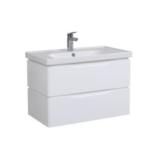 Шафка з умивальником підвісна Венеція Біла Frame 80, Аква Родос Шафка з умивальником підвісна Венеція Біла Frame 80, Аква Родос