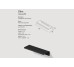Полиця "SLIM" 250, RAL9005 (black mat)