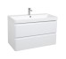 Шкафчик с умывальником Акцент Люкс 90 Deep White matt Аква Родос Aqua Rodos