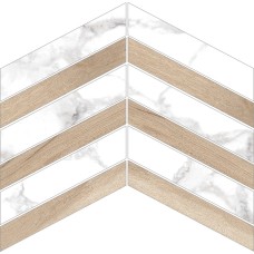 Мозаїка 21.9x30 31154 D.HAUTE WHITE/TAUPE CHEVRON SP/ Haute з колекції Haute Мозаїка 21.9x30 31154 D.HAUTE WHITE/TAUPE CHEVRON SP/ Haute з колекції Haute Haute Керамічна плитка Peronda