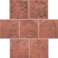 Декор (15x15) Cottage Red clay Mix Dec - Cottage з колекції Cottage Cottage Керамічна плитка Cevica