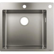 Кухонная мойка S711-F450 на столешницу 2x35d 550х500 Stainless Steel (43305800)
