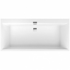 SQURO EDGE 12 ванна 180*80см с ножками и сливом-переливом, цвет white alpin