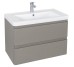 Меблі Акцент ЛЮКС (STONE-GREY-MATT) з умивальником Ваr 75 см (консольні) Aqua Rodos