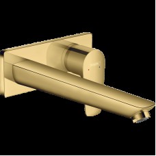 Смеситель Talis E для умывальника со стены скрытого монтажа 225 мм Polished Gold Optic (71734990)