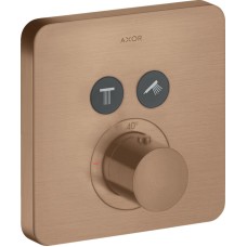 Термостат для двух потребителей Axor ShowerSelect скрытого монтажа Brushed Red Gold 36707310 скрытого монтажа Brushed Red Gold 36707310