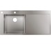 Кухонная мойка S718-F450 на столешницу 2х35d 1045х510, полка справа Stainless Steel (43332800)