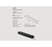 Полиця "LOFT" 500, гачок L, RAL9005 black mat