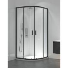 Душова кабіна розсувна, напівкругла Line ARC 900*900мм, black matt, cкло 6мм ,прозоре Душова кабіна розсувна, напівкругла Line ARC 900*900мм, black matt, cкло 6мм ,прозоре