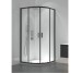 Душова кабіна розсувна, напівкругла Line ARC 900*900мм, black matt, cкло 6мм ,прозоре Koller Pool