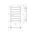 Полотенцесушитель INOX Чикаго 770х530/500 черный мат