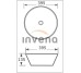 Раковина Invena Dokos CE-19-004 накладна керамічна, матова, чорна Invena
