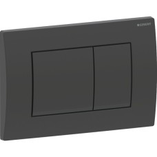 DELTA20 SQUARE смывающая клавиша для двойного смыва, черный матовый DELTA20 SQUARE смывающая клавиша для двойного смыва, черный матовый