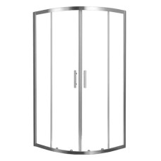 S14 FRAME Неподвижное стекло кабины четверть круга 90*90 SHQG51906 - хром/серое стекло (1 сорт)