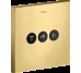 Запірно-перемикаючий вентиль ShowerSelect Sguare на 3 функції Polished Gold Optic (36717990)