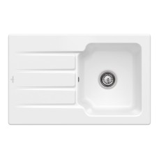 ARCHITECTURA 45 Кухонна мийка 80x51 см з полицею без отвору під змішувач (334001R1) White Alpine CeramicPlus