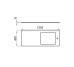 LOUNGE Скляна стільниця 120 см для підвісної тумби, антрацитова (100180627)