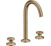 Змішувач AXOR One Select 170 для умивальника на 3 отвори з донним клапаном push-open, Brushed Bronze (48070140)