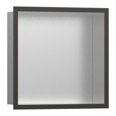XtraStoris Individual настінна ніша з вбудованою рамою 30*30*10см, колір шліфованний чорний хром XtraStoris Individual настінна ніша з вбудованою рамою 30*30*10см, колір шліфованний чорний хром