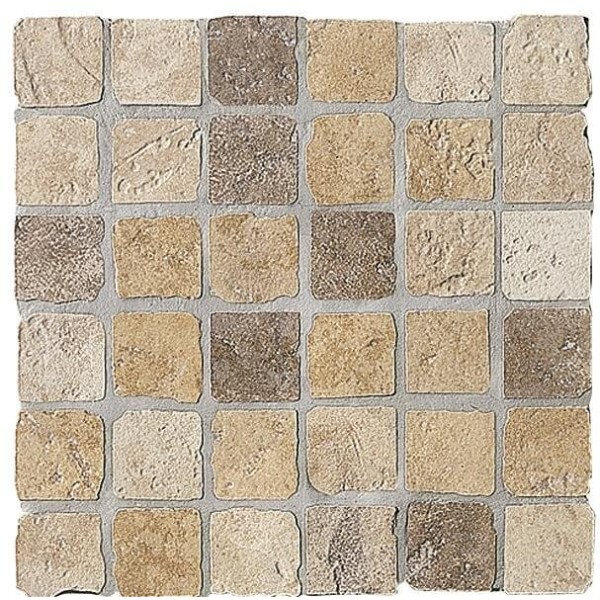 Плитка Mosaico Mix Sabbia Bruno Avorio 32.7x32.7 Maya Azteca Settecento з колекції Maya Azteca Settecento
