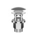 DVVPL01 Пластиковий низький зливний клапан для раковини, click-clack, хром (1 сорт)